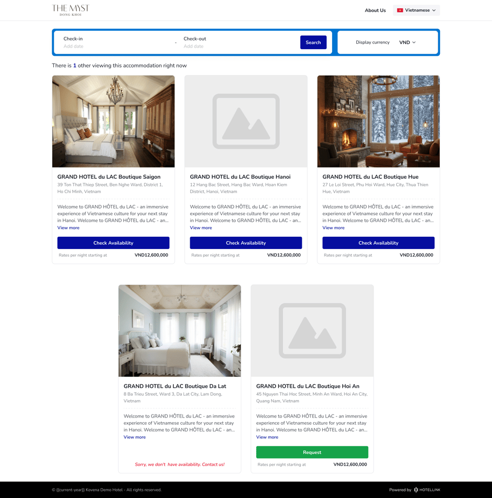 Hotel Link Group Hotel Booking Widget 4