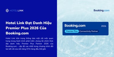 Hotel Link Đạt Danh Hiệu Premier Plus 2026 Của Booking.com