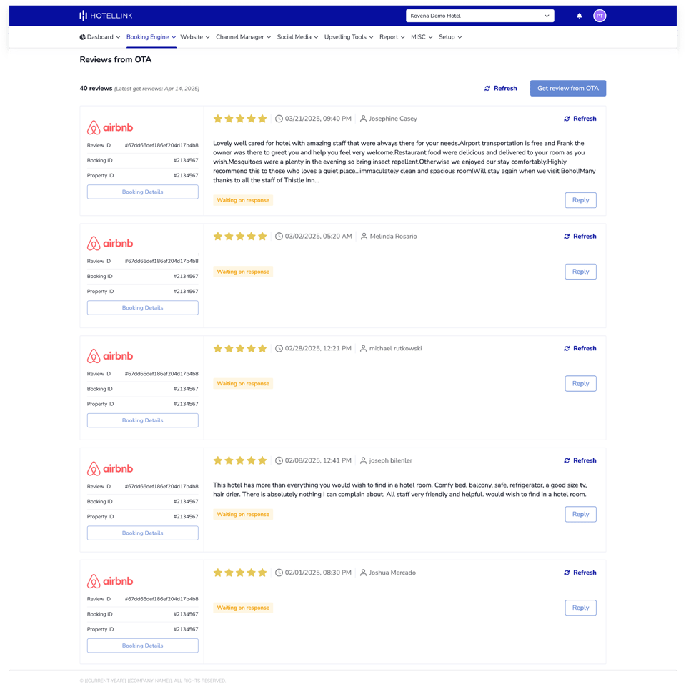 OTA Review - Airbnb Reviews EN
