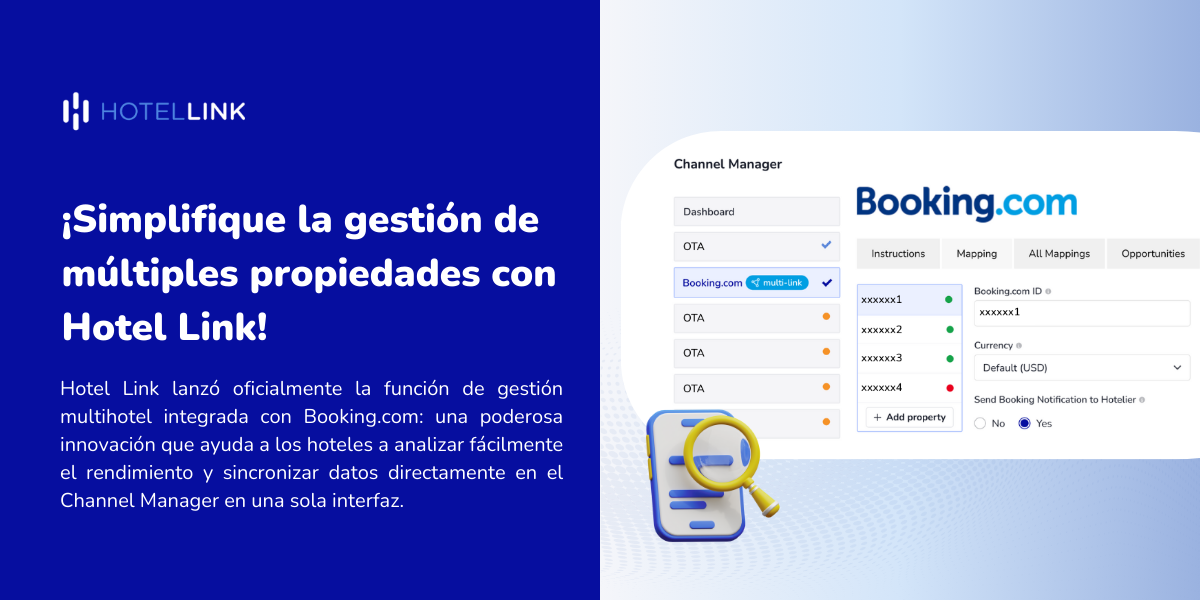 ¡Simplifique la gestión de múltiples propiedades con Hotel Link!