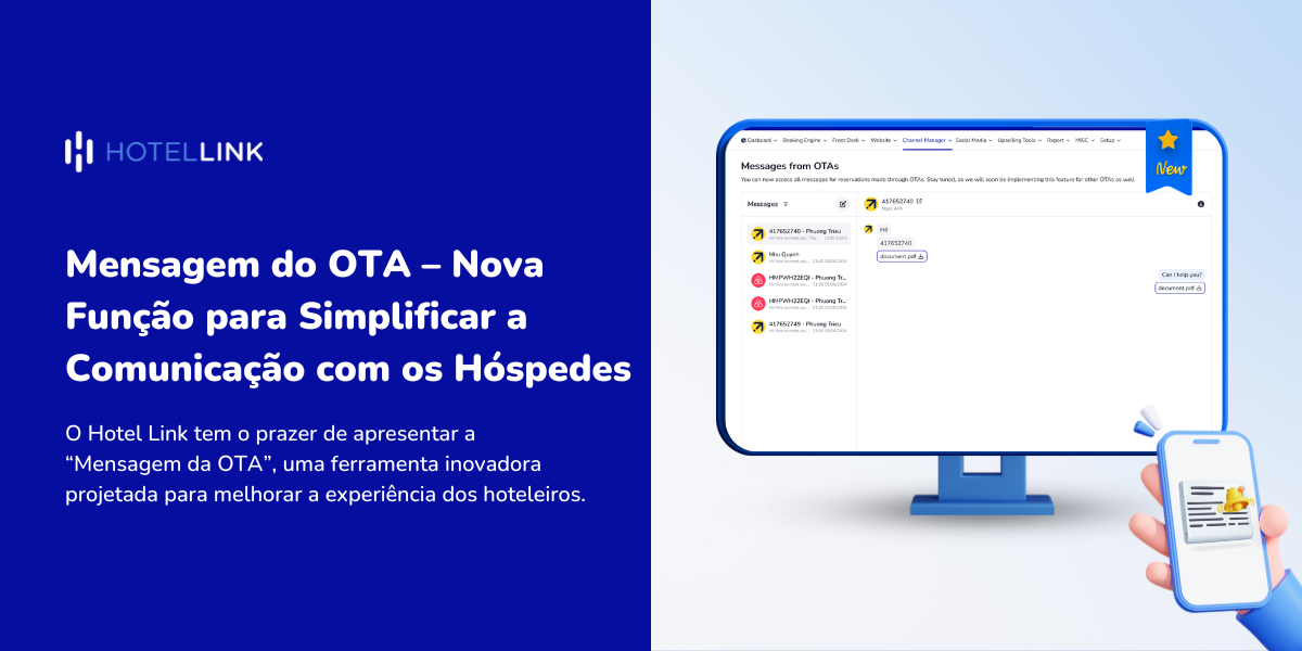 Mensagem da OTA – Nova Função para Simplificar a Comunicação com os Hóspedes