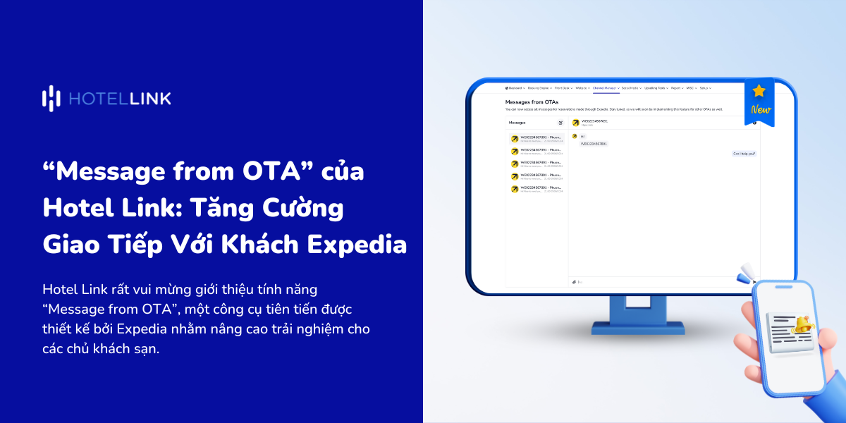 Tính Năng “Message from OTA” của Hotel Link: Tăng cường giao tiếp với khách Expedia