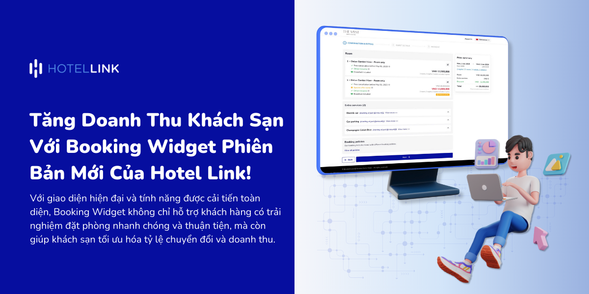 Tăng Doanh Thu Khách Sạn Với Booking Widget Phiên Bản Mới!