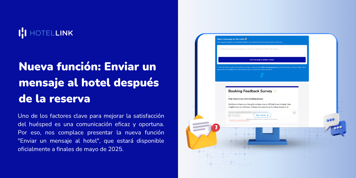 Nueva función: Enviar un mensaje al hotel después de la reserva